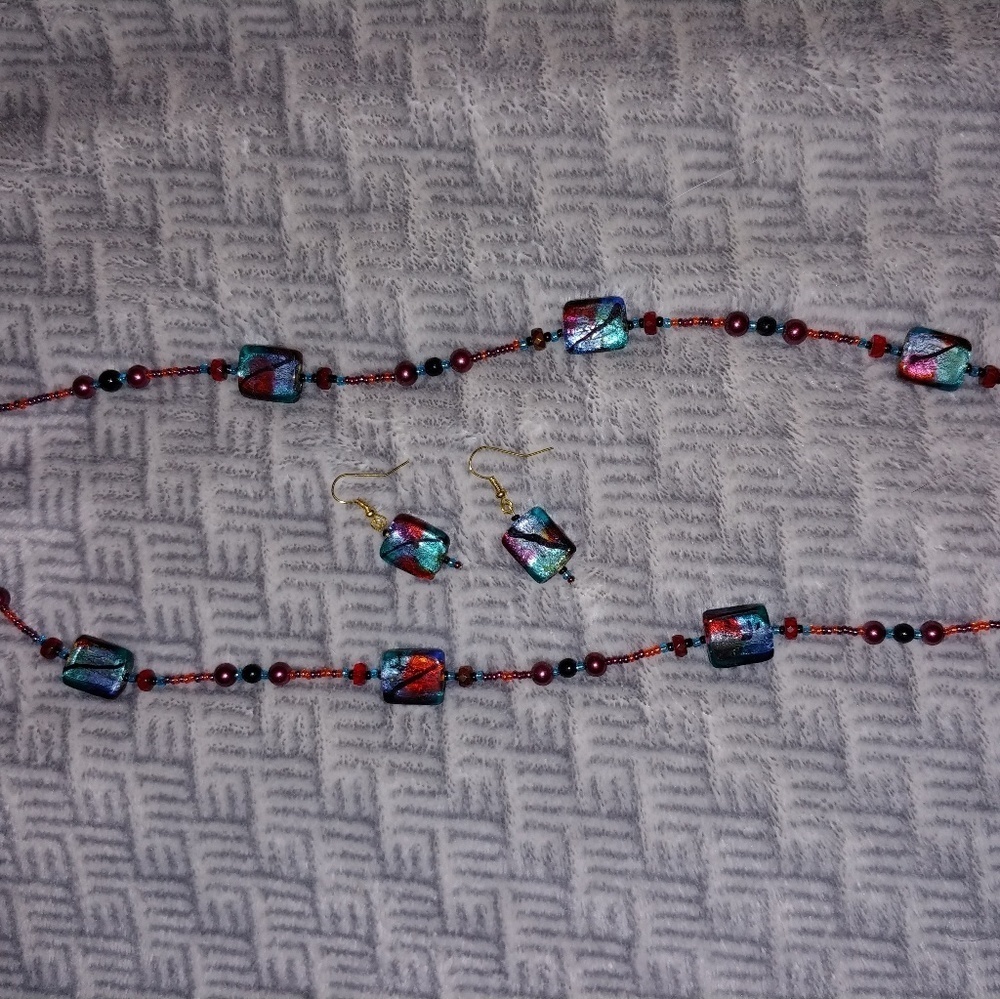 Fall necklace and earing set - Picture 2 of 3